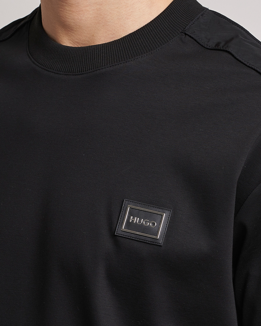 Herre | T-Shirts | HUGO | Dalix Logo Crew Neck T-Shirt Black