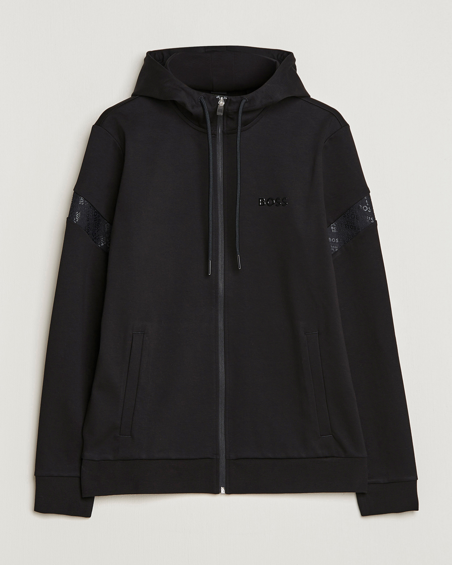 Herre | Gensere | BOSS GREEN | Saggy Mirror Full-Zip Hoodie Black