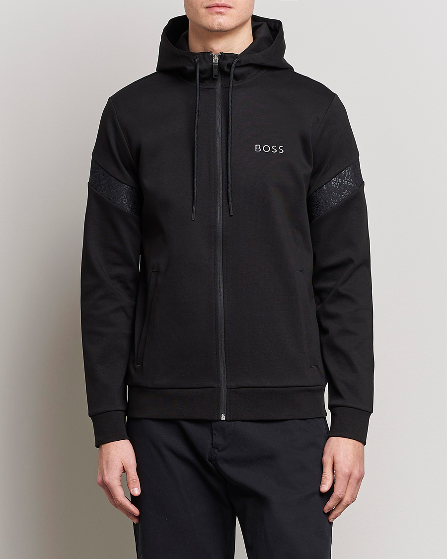 Herre |  | BOSS GREEN | Saggy Mirror Full-Zip Hoodie Black