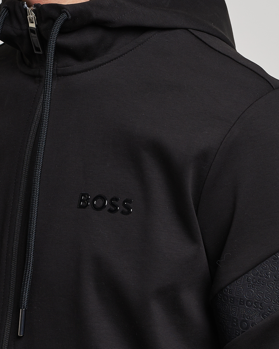 Herre | Gensere | BOSS GREEN | Saggy Mirror Full-Zip Hoodie Black