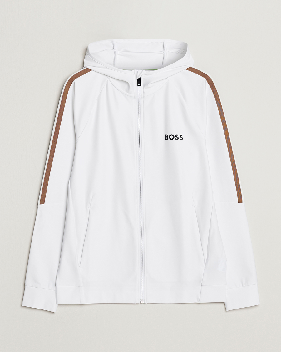 Herre | Gensere | BOSS GREEN | Sicon Performance Full-Zip Hoodie White