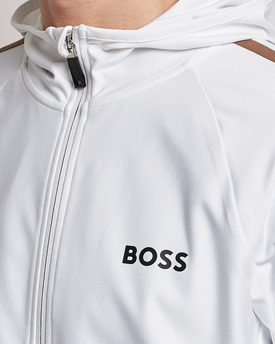 Herre | Gensere | BOSS GREEN | Sicon Performance Full-Zip Hoodie White