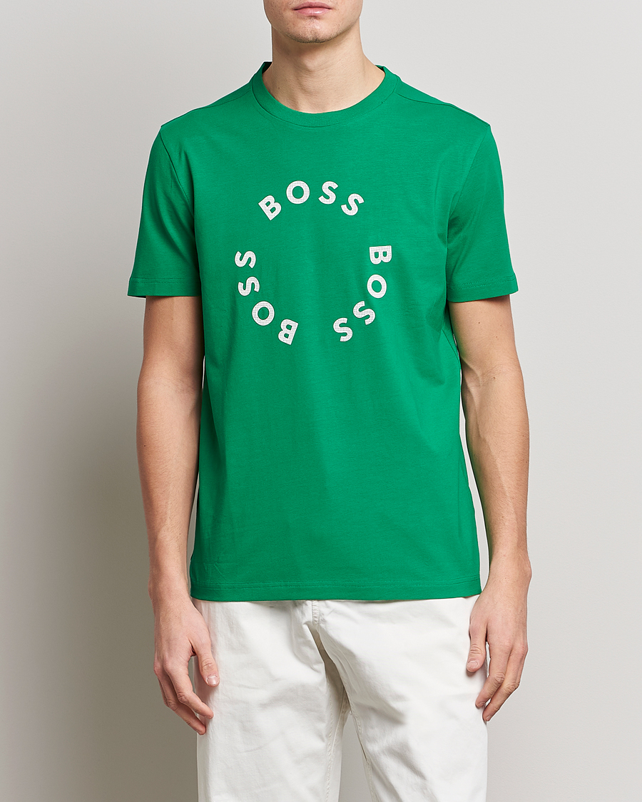 Herre |  | BOSS GREEN | Circle Logo Crew Neck T-Shirt Open Green