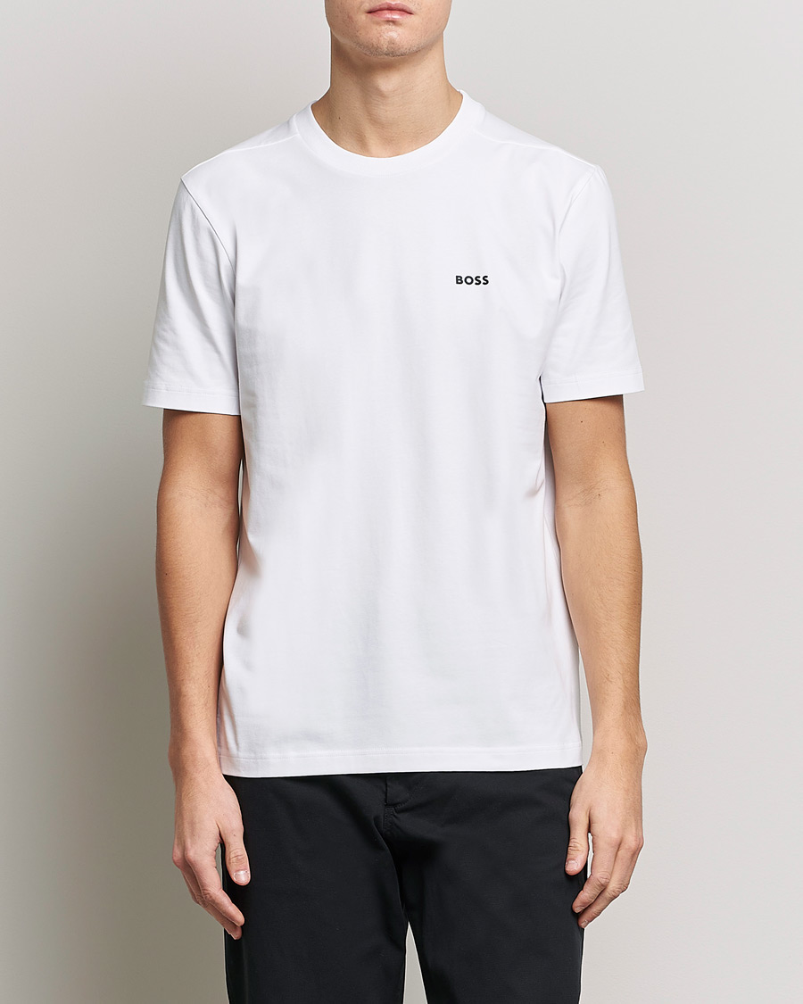 Herre |  | BOSS Athleisure | Logo Crew Neck T-Shirt White