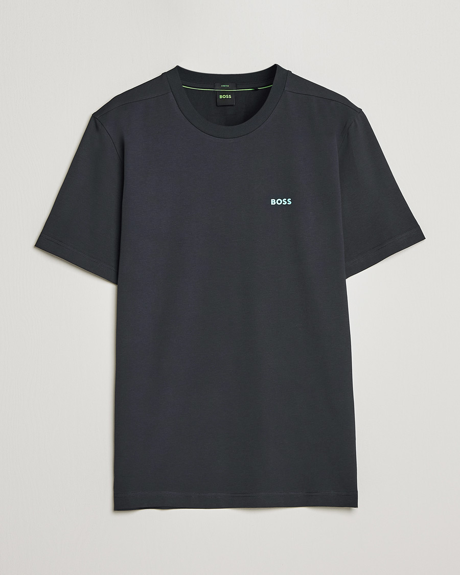 Herre | T-Shirts | BOSS GREEN | Logo Crew Neck T-Shirt Dark Blue