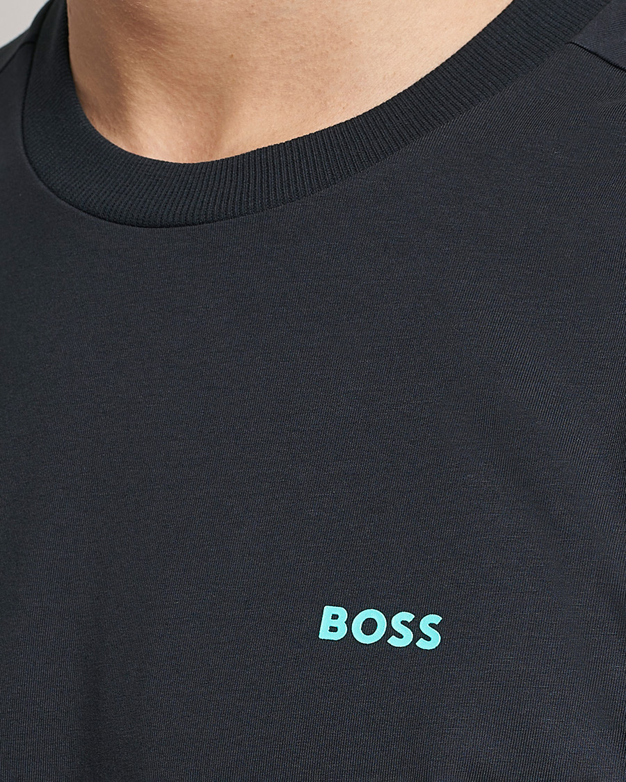 Herre | T-Shirts | BOSS GREEN | Logo Crew Neck T-Shirt Dark Blue