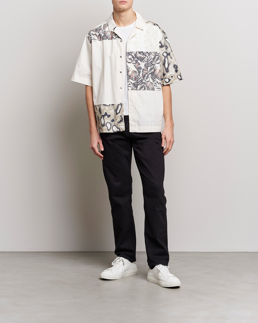 Herre | Skjorter | BOSS ORANGE | Lapis Resort Collar Printed Short Sleeve Shirt Bei
