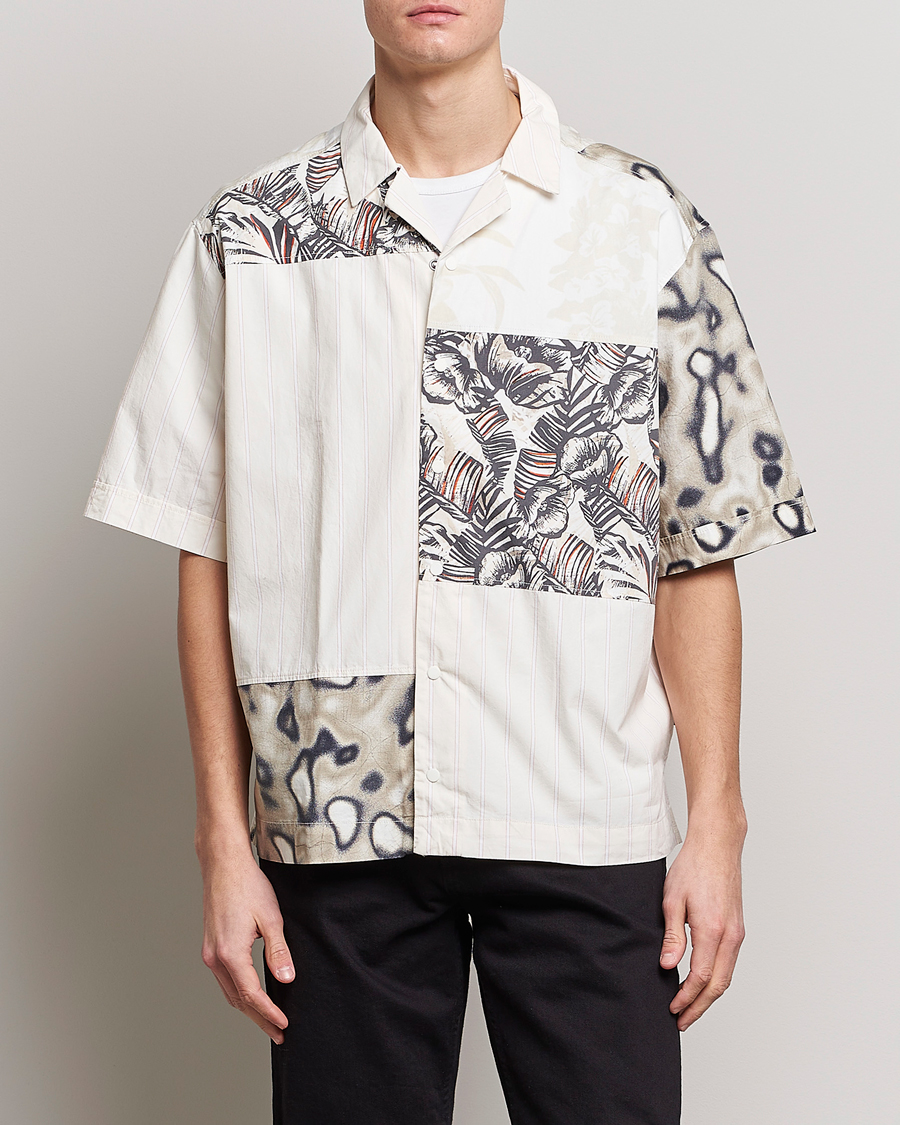 Herre | Skjorter | BOSS ORANGE | Lapis Resort Collar Printed Short Sleeve Shirt Bei