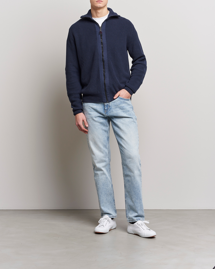 Herre | Gensere | BOSS ORANGE | Abinero Knitted Full-Zip Dark Blue