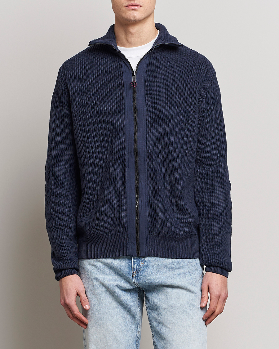 Herre | Gensere | BOSS ORANGE | Abinero Knitted Full-Zip Dark Blue