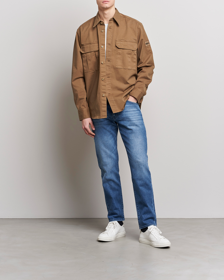 Herre | Skjorter | BOSS ORANGE | Lisel Pocket Overshirt Open Beige