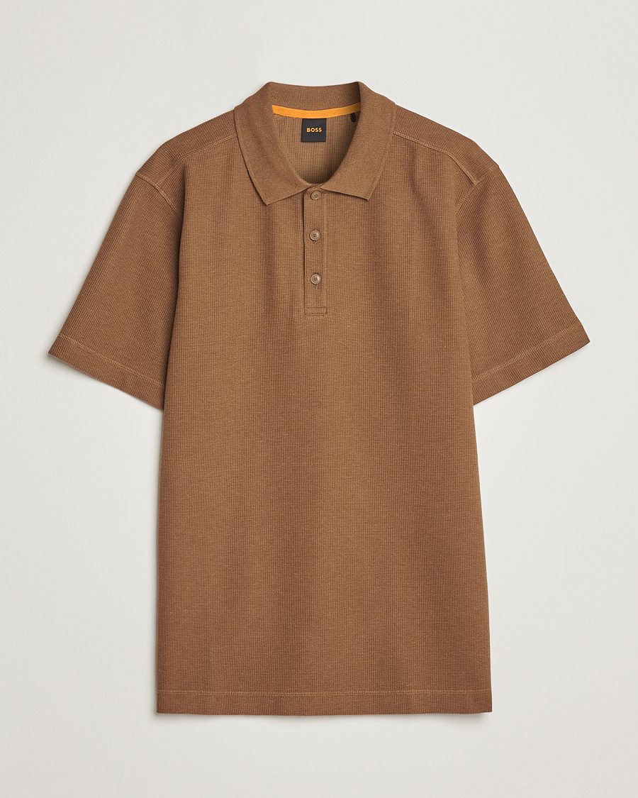 Herre | Pikéer | BOSS ORANGE | Petempesto Knitted Polo Open Beige