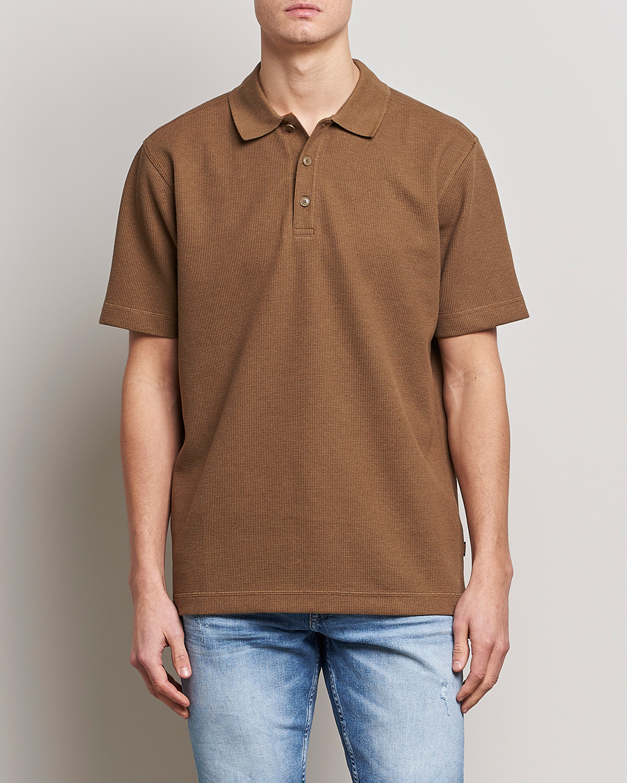 Herre | Pikéer | BOSS ORANGE | Petempesto Knitted Polo Open Beige