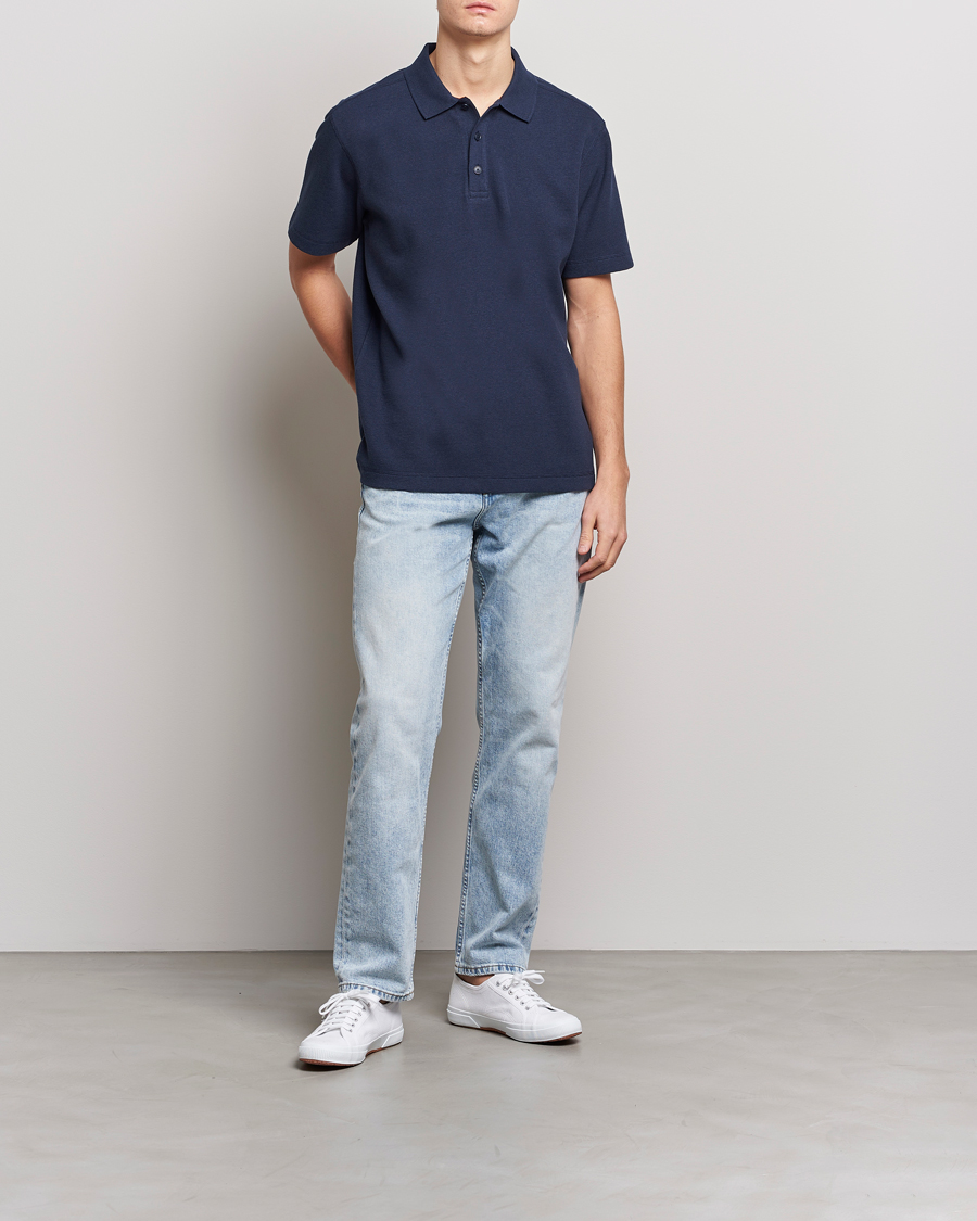 Herre | Pikéer | BOSS ORANGE | Petempesto Knitted Polo Dark Blue