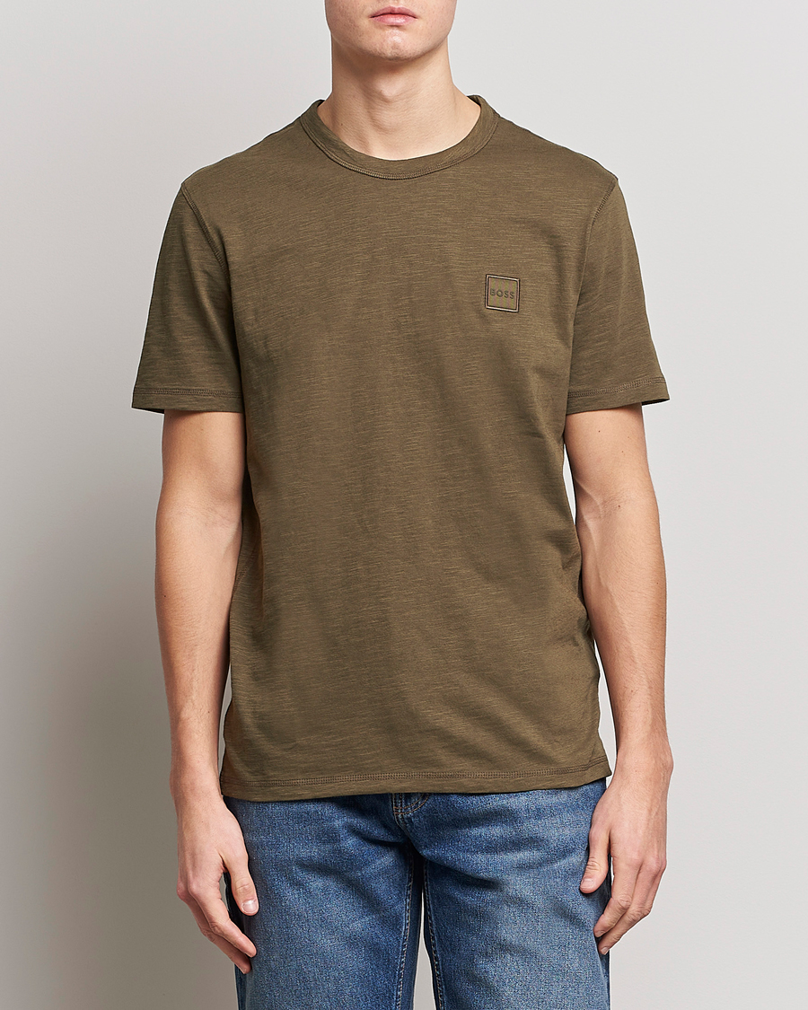 Herre |  | BOSS ORANGE | Tegood Slub Crew Neck T-Shirt Dark Green