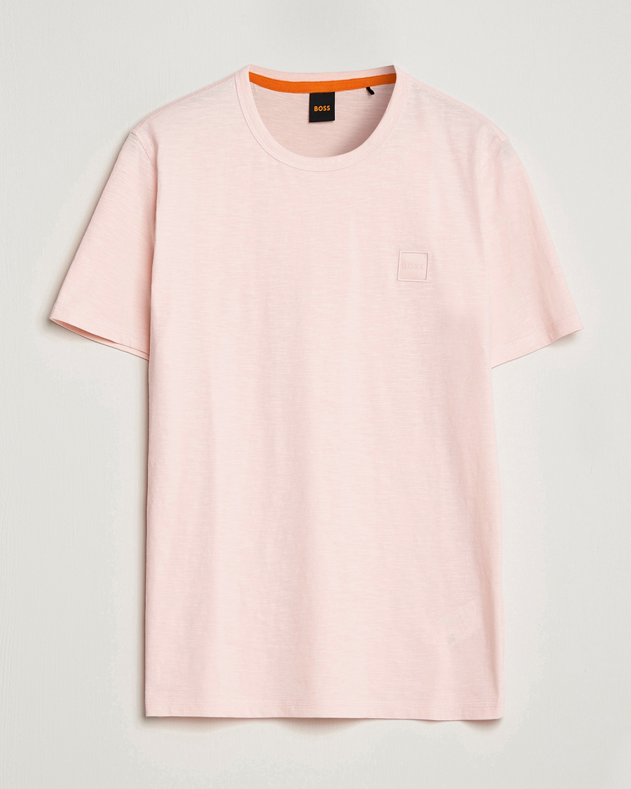 Herre | T-Shirts | BOSS ORANGE | Tegood Slub Crew Neck T-Shirt Open Pink