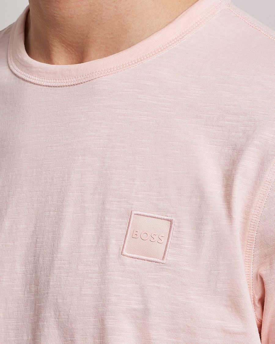 Herre | T-Shirts | BOSS ORANGE | Tegood Slub Crew Neck T-Shirt Open Pink