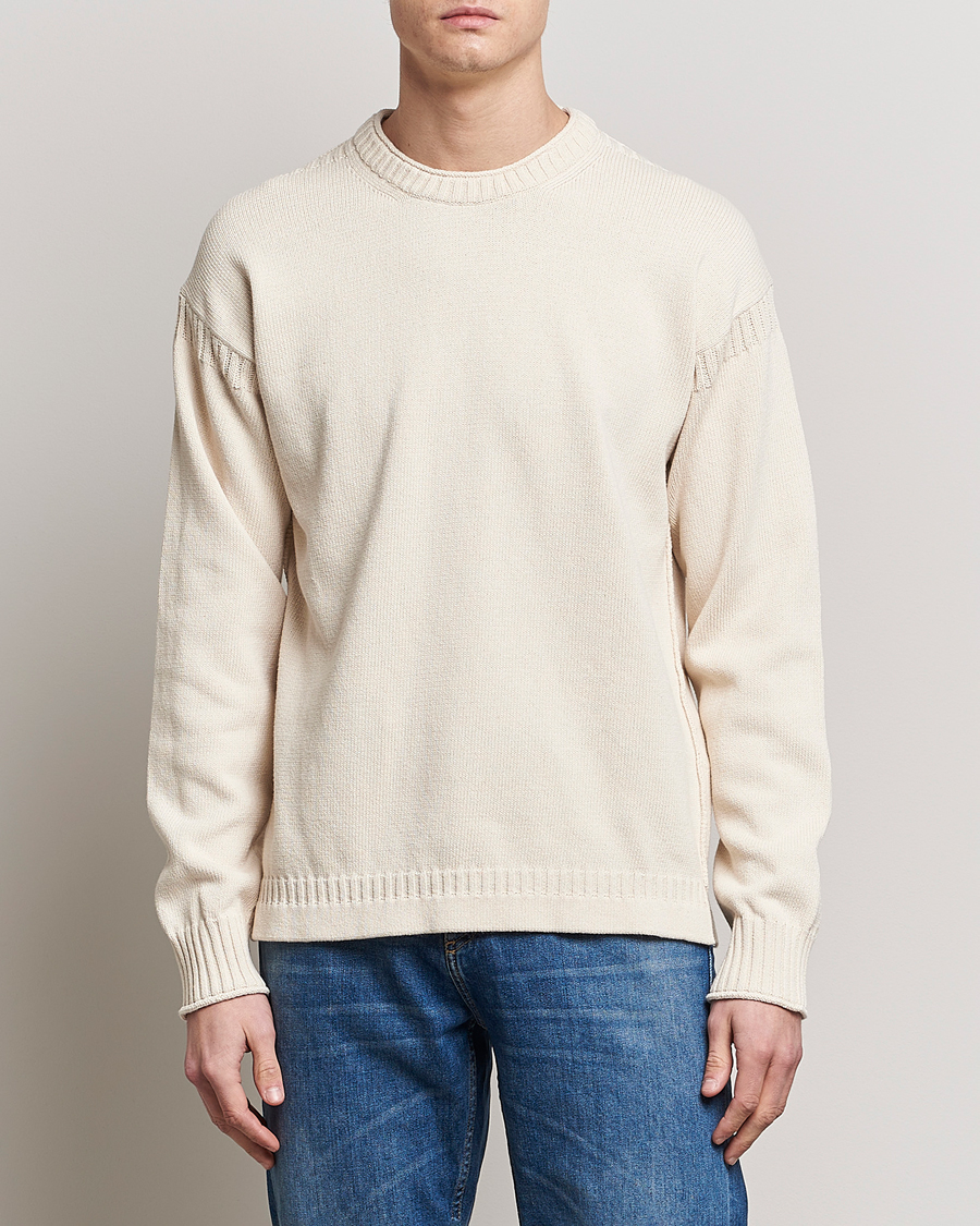 Herre | Strikkede gensere | BOSS ORANGE | Arcott Knitted Sweater Open White