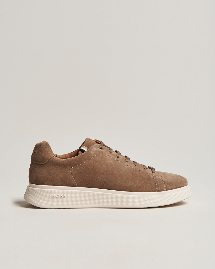 Herre | Bulton Suede Sneaker Medium Beige | BOSS BLACK | Bulton Suede Sneaker Medium Beige