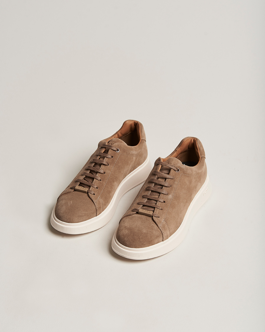 Herre | Bulton Suede Sneaker Medium Beige | BOSS BLACK | Bulton Suede Sneaker Medium Beige