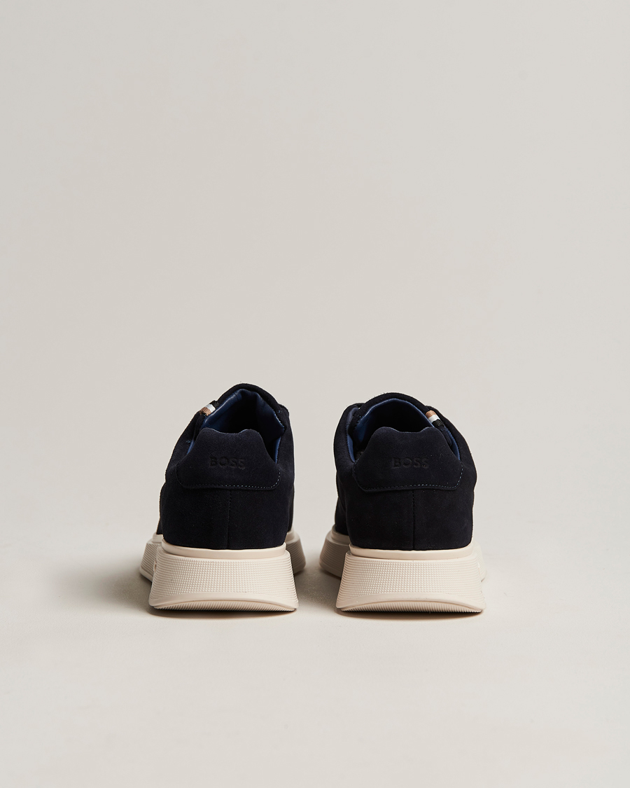 Herre | Sneakers | BOSS BLACK | Bulton Suede Sneaker Dark Blue