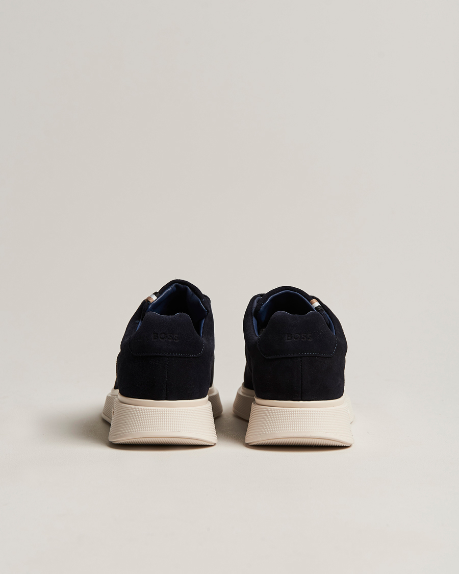 Herre | Bulton Suede Sneaker Dark Blue | BOSS BLACK | Bulton Suede Sneaker Dark Blue