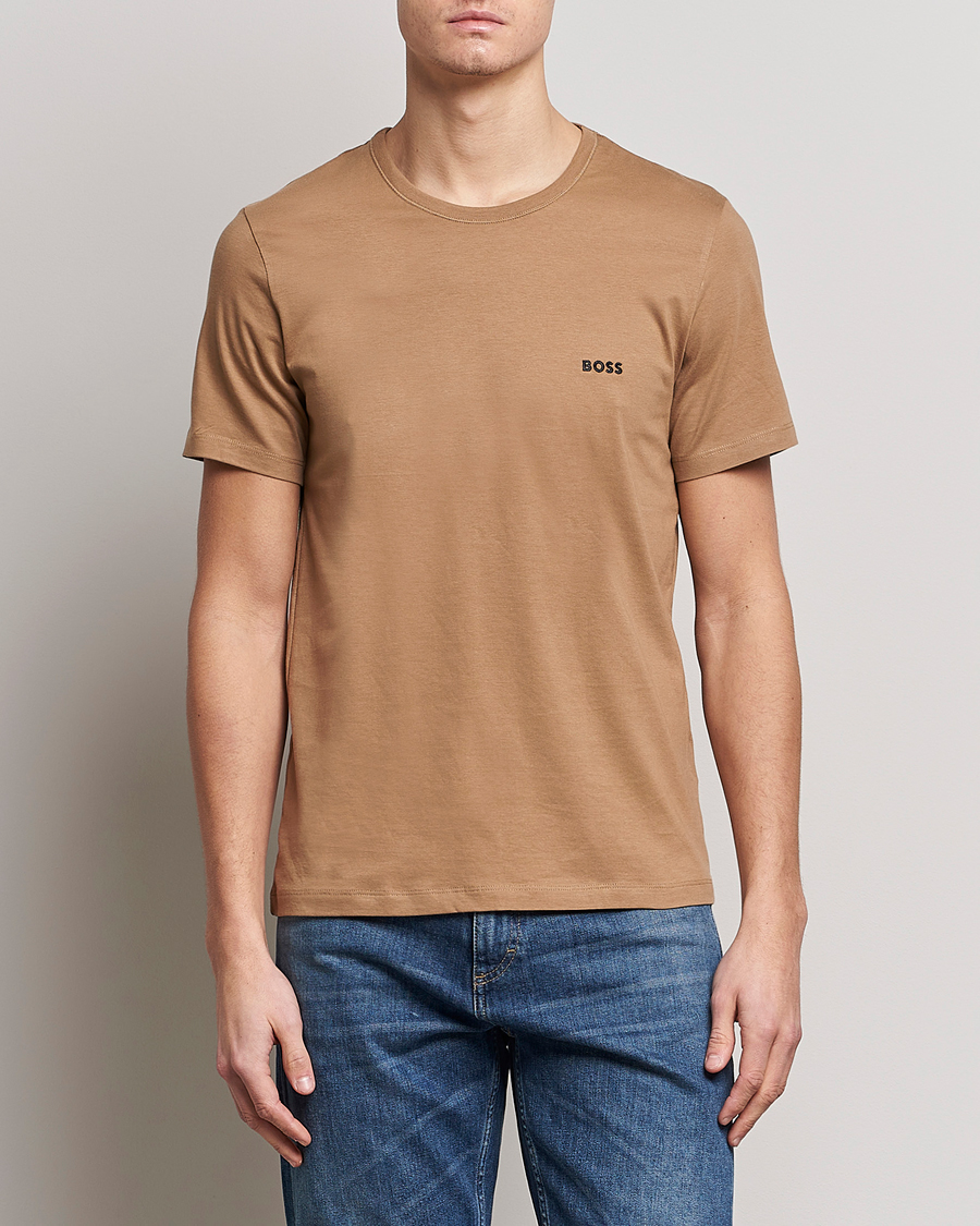 Herre |  | BOSS BLACK | 3-Pack Crew Neck T-Shirt Beige/White/Black
