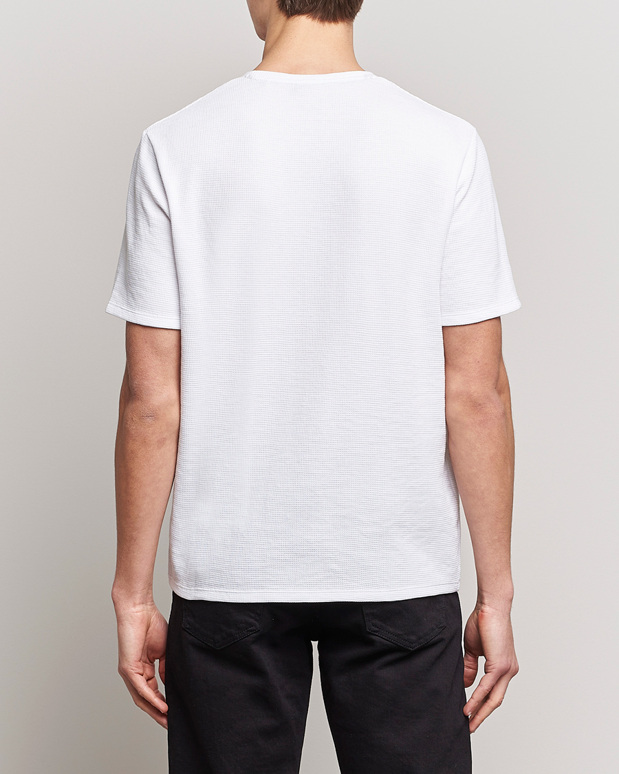 Herre | T-Shirts | BOSS BLACK | Waffle Logo Crew Neck T-Shirt Open White