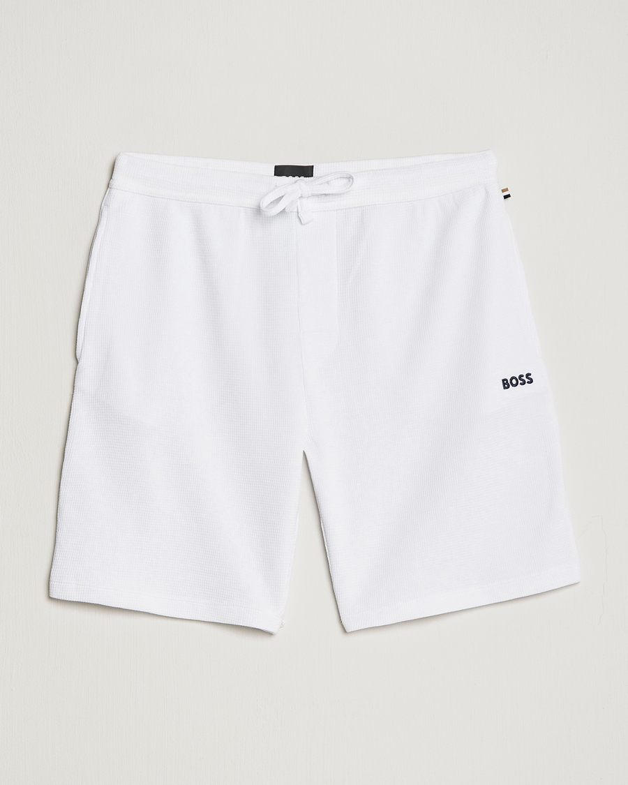 Herre | Shorts | BOSS BLACK | Waffle Logo Shorts Open White