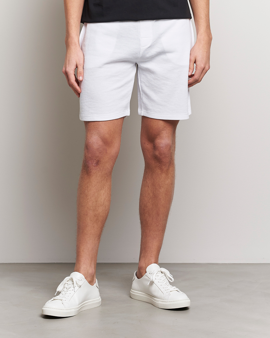 Herre | Shorts | BOSS BLACK | Waffle Logo Shorts Open White