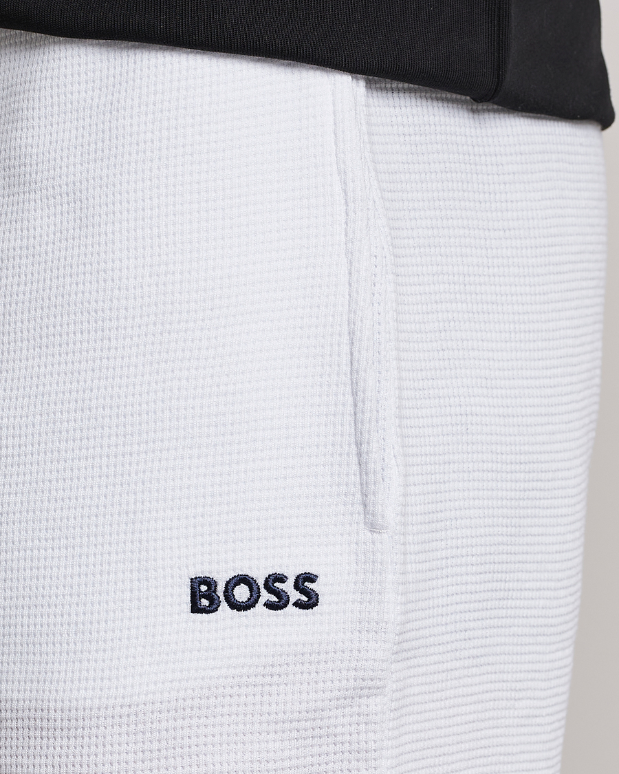 Herre | Shorts | BOSS BLACK | Waffle Logo Shorts Open White