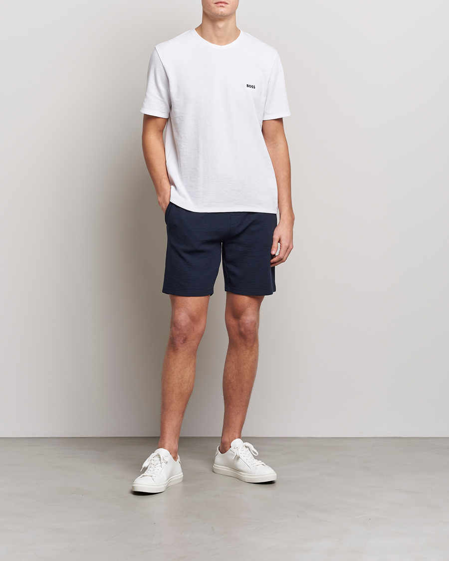 Herre | Shorts | BOSS BLACK | Waffle Logo Shorts Dark Blue