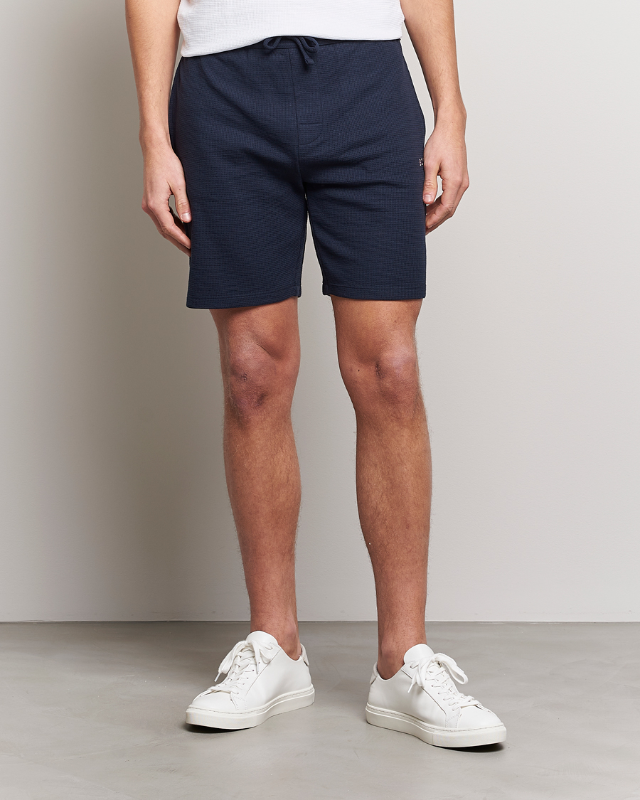 Herre | Shorts | BOSS BLACK | Waffle Logo Shorts Dark Blue