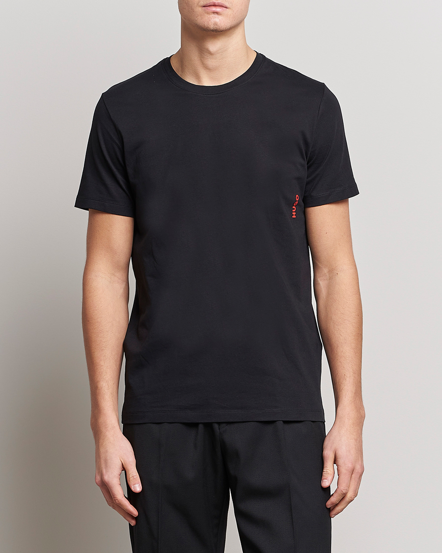 Herre | T-Shirts | HUGO | 2-Pack Logo Crew Neck T-Shirt White/Black