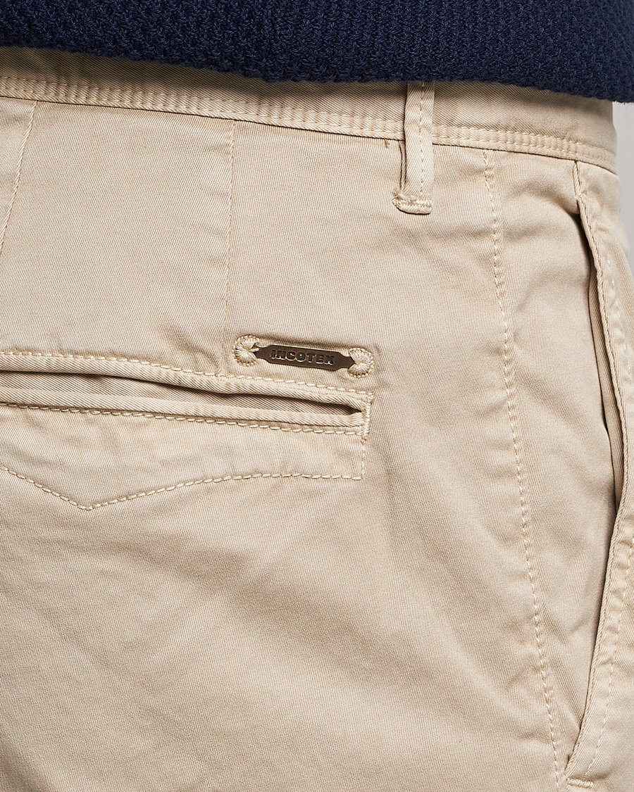 Herre | Bukser | Incotex | Slim Fit Garment Dyed Slacks Beige
