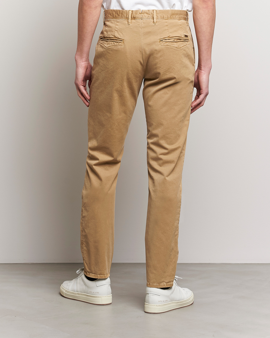 Herre | Bukser | Incotex | Slim Fit Garment Dyed Slacks Khaki