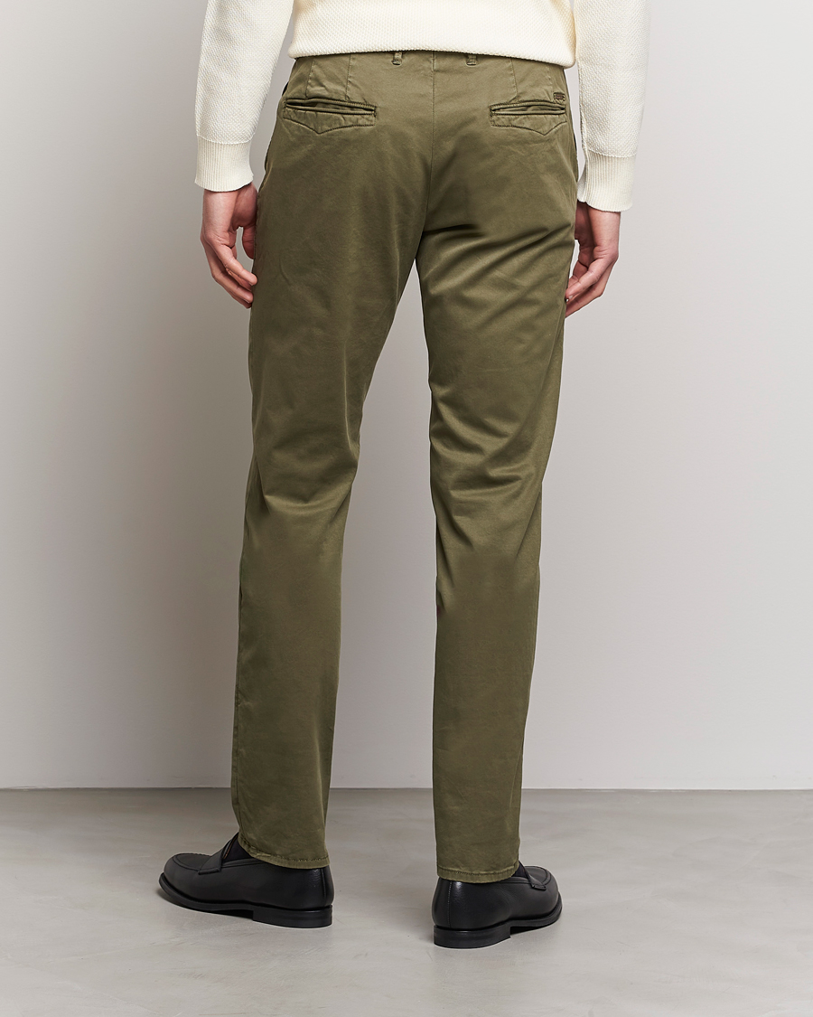 Herre | Bukser | Incotex | Slim Fit Garment Dyed Slacks Olive