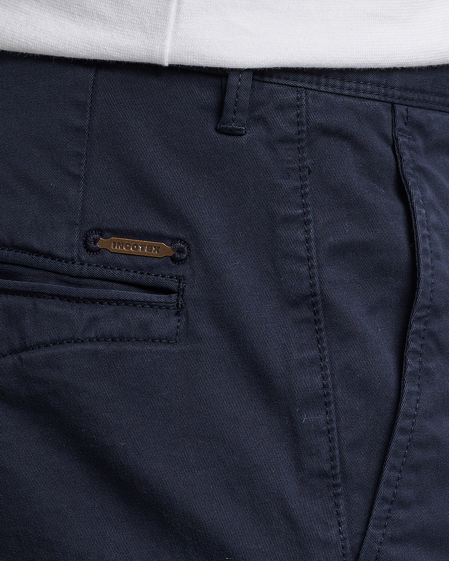 Herre | Bukser | Incotex | Slim Fit Garment Dyed Slacks Navy