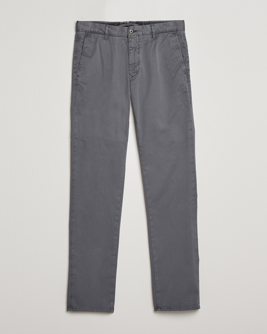 Herre | Bukser | Incotex | Slim Fit Garment Dyed Slacks Dark Grey