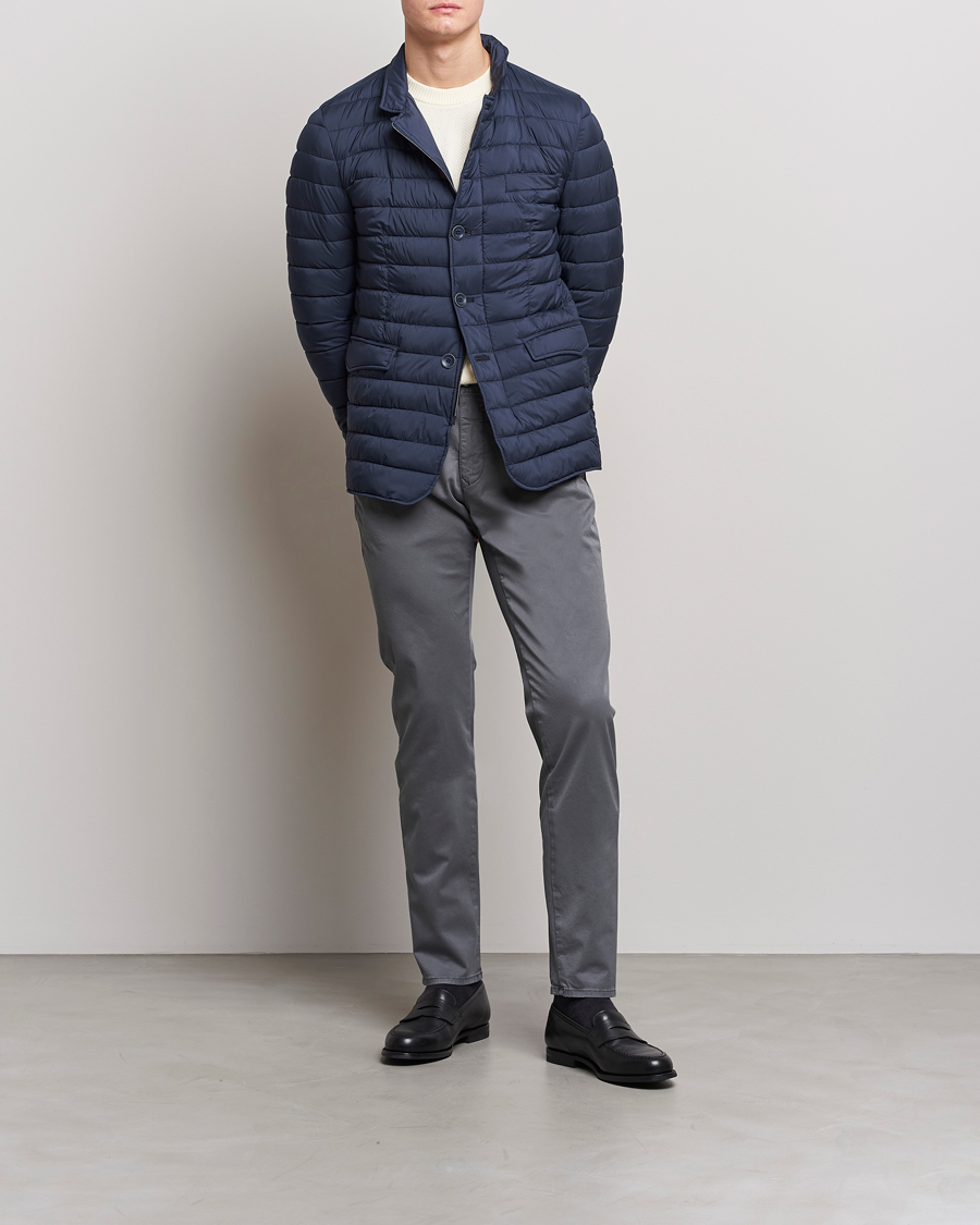 Herre | Bukser | Incotex | Slim Fit Garment Dyed Slacks Dark Grey
