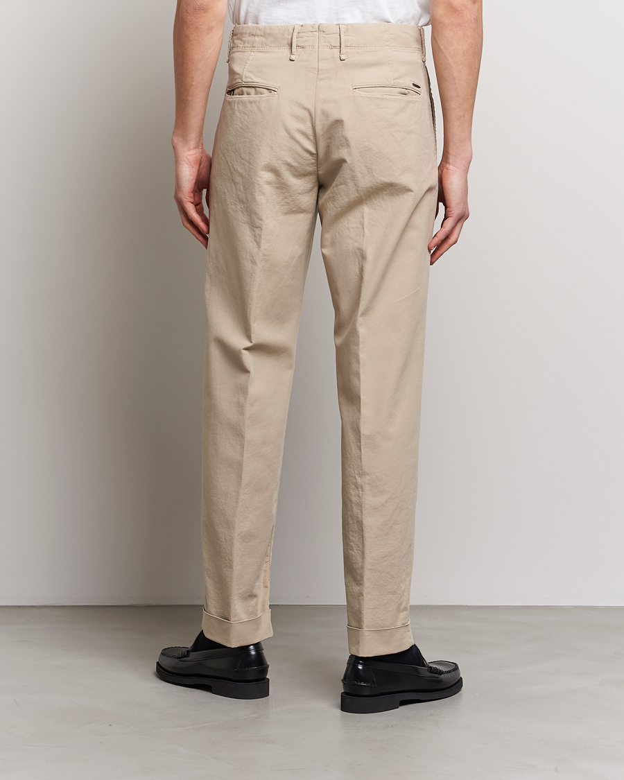 Herre | Bukser | Incotex | Regular Fit Cotton Stretch Slacks Beige