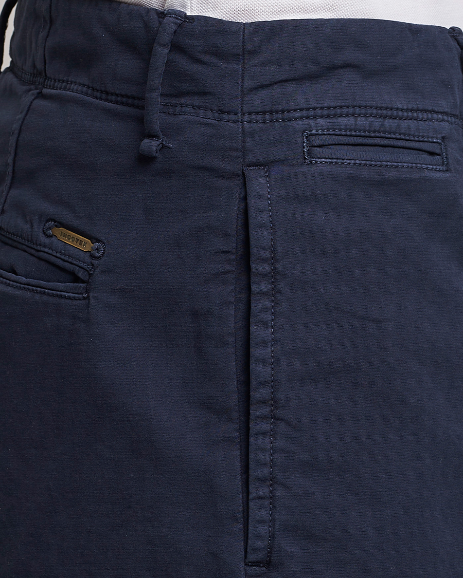 Herre | Bukser | Incotex | Regular Fit Cotton Stretch Slacks Navy