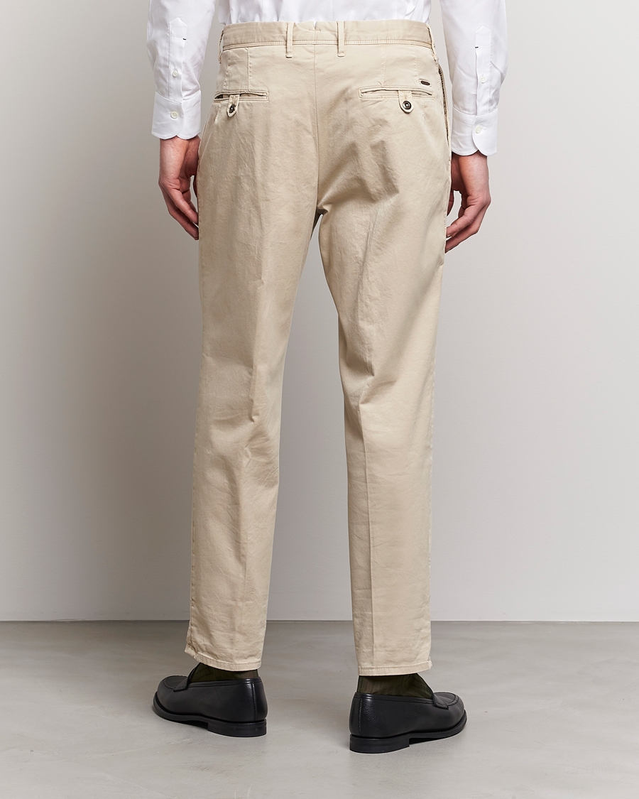 Herre | Bukser | Incotex | Tapered Fit Pleated Slacks Beige