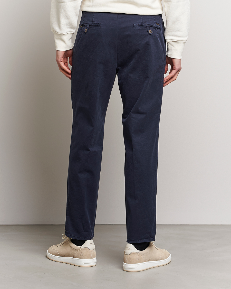 Herre | Bukser | Incotex | Tapered Fit Pleated Slacks Navy