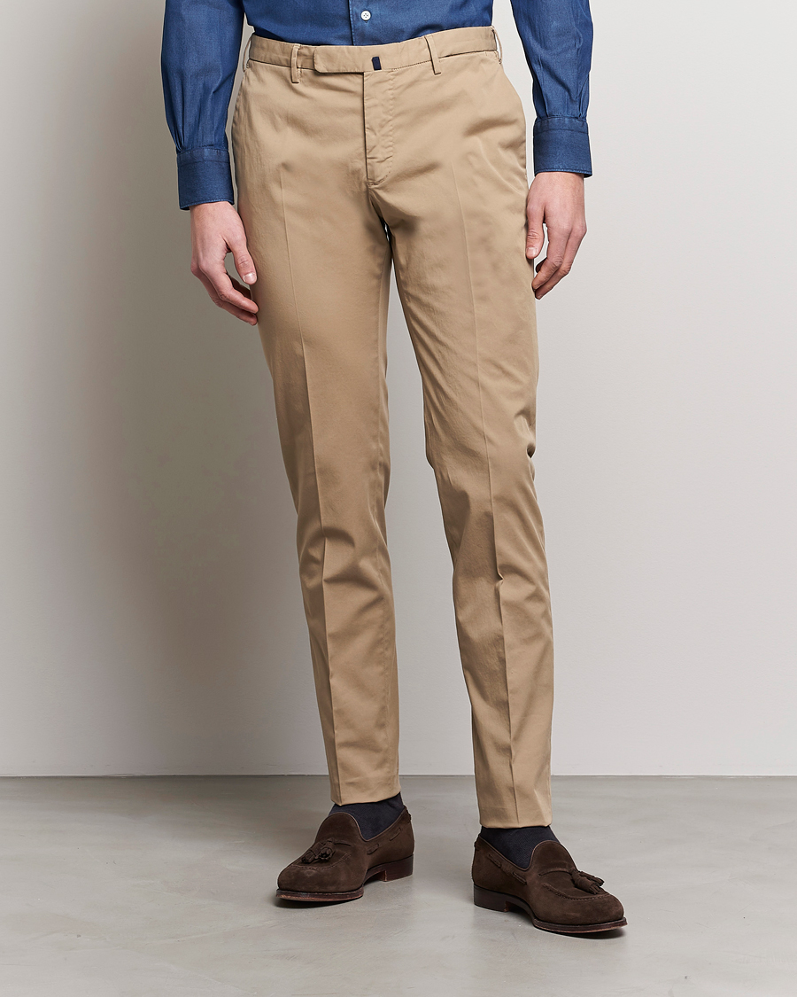 Herre |  | Incotex | Slim Fit Comfort Chinos Beige