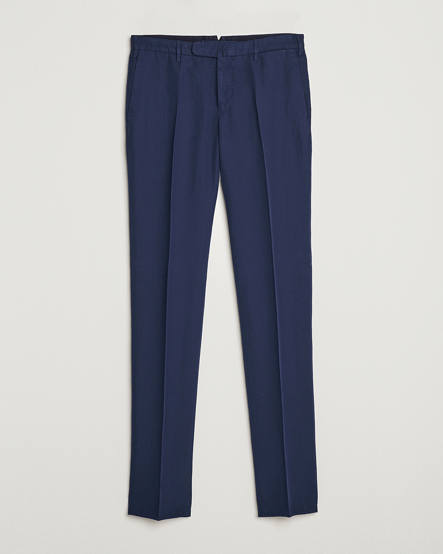 Herre | Bukser | Incotex | Slim Fit Comfort Chinos Dark Blue