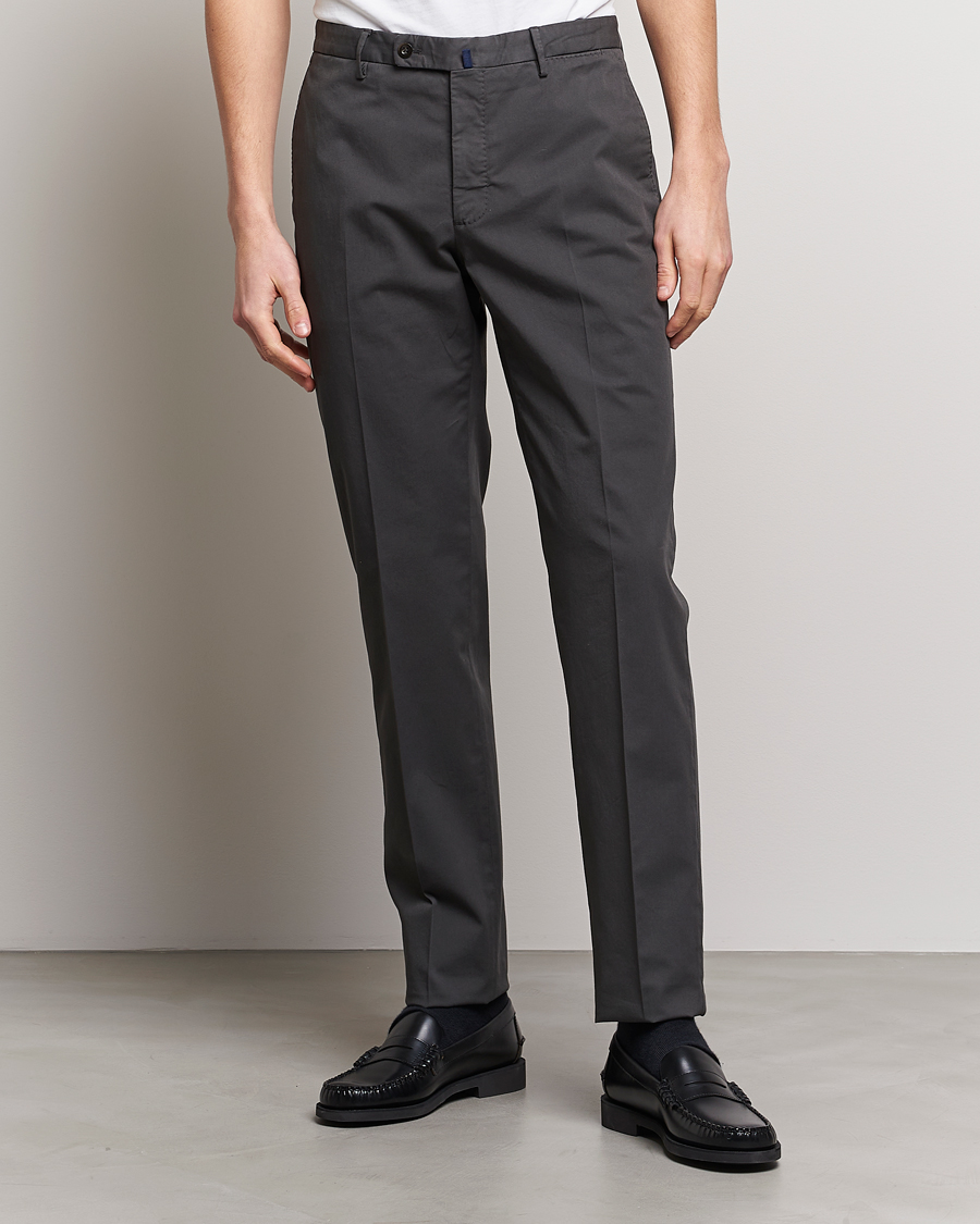Herre |  | Incotex | Regular Fit Comfort Chinos Charcoal