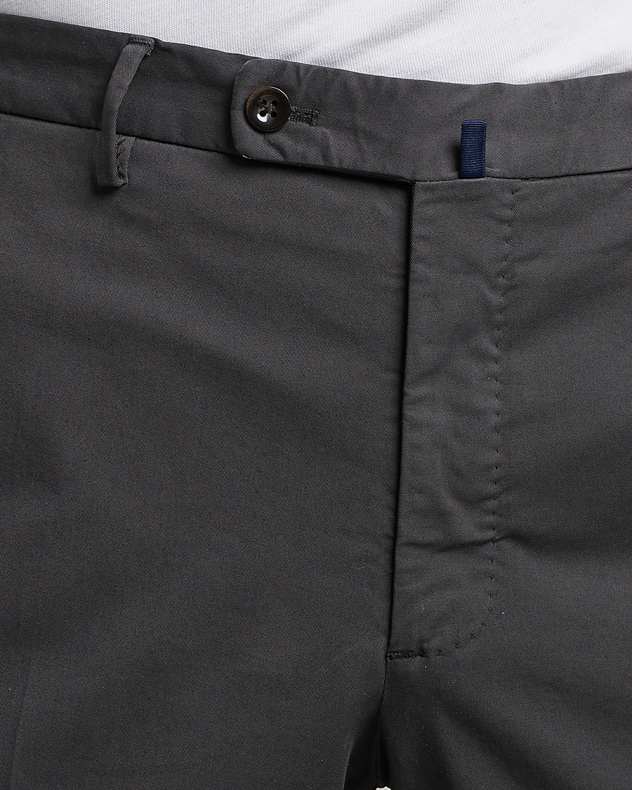 Herre | Bukser | Incotex | Regular Fit Comfort Chinos Charcoal