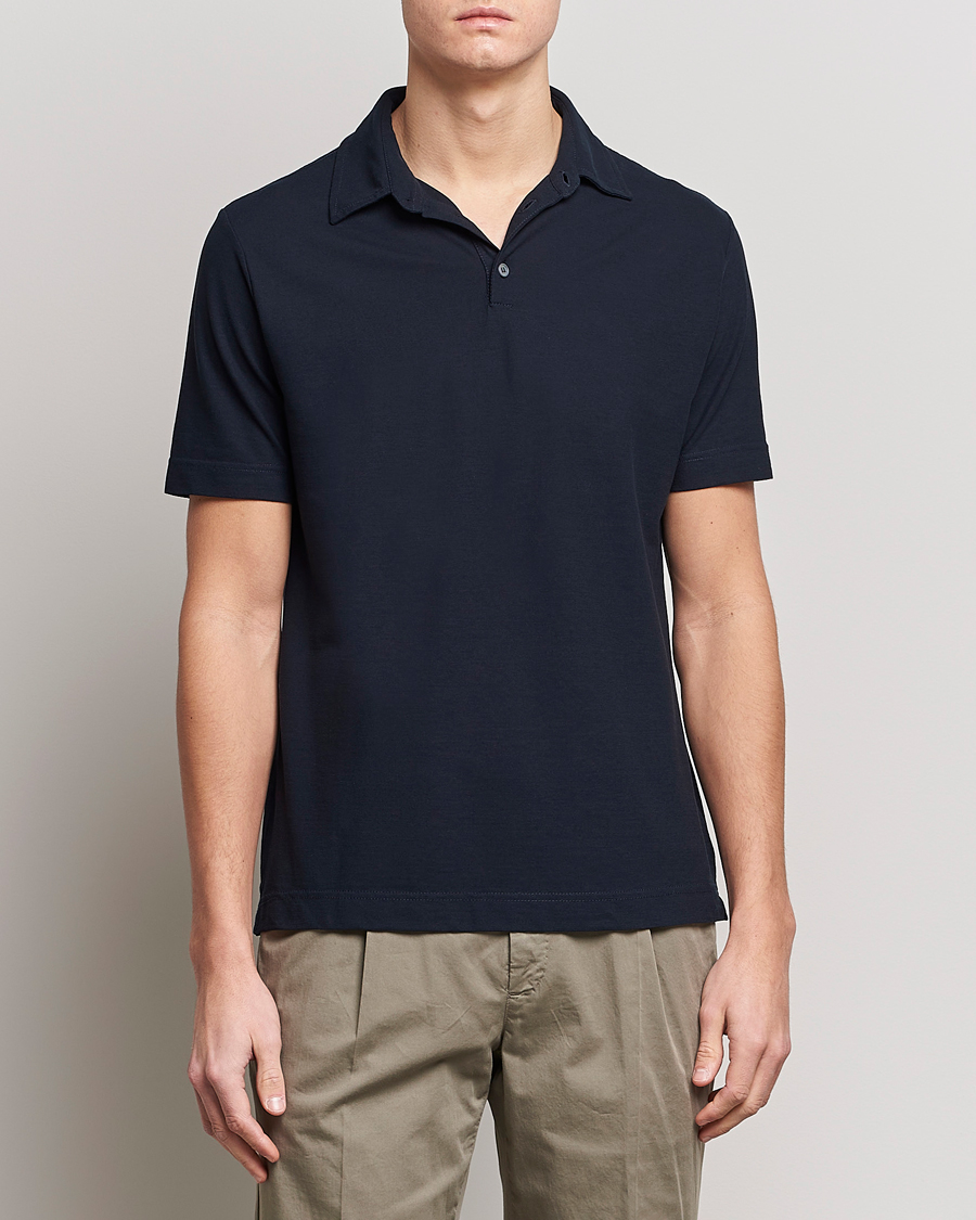 Herre | Italian Department | Zanone | Ice Cotton Polo Navy