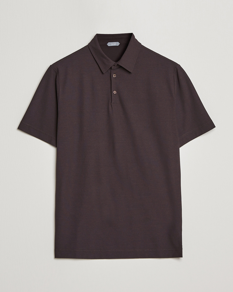 Herre | Pikéer | Zanone | Ice Cotton Polo Dark Brown